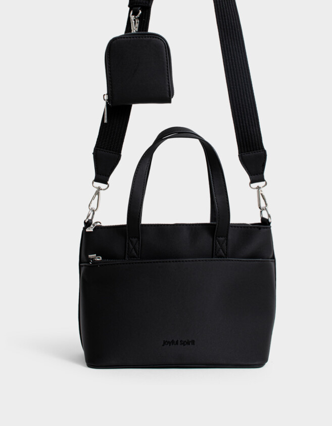 City Clasico Cartera City Con Pouch - Negro