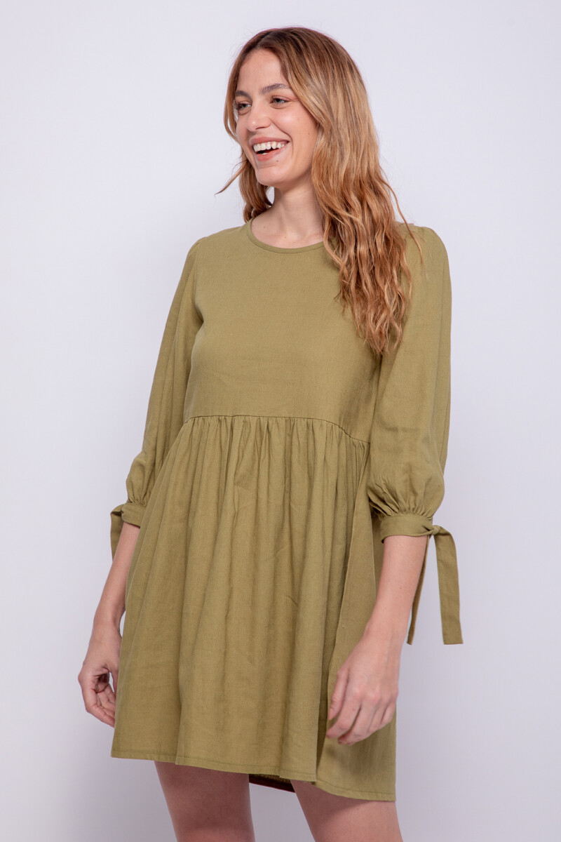 VESTIDO SWAN Verde Militar