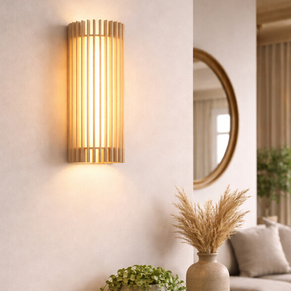 Aplique de pared LED en madera 8w cálido IX9267
