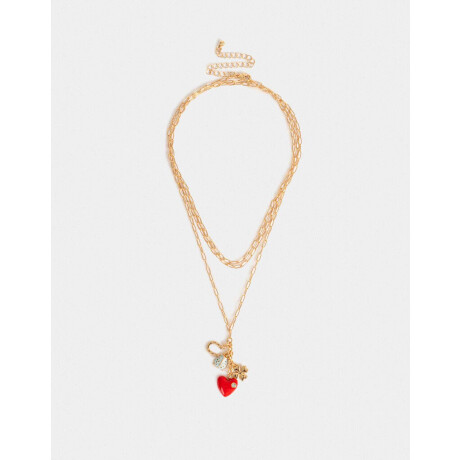 Collar Largo Multicharm Lucky Dorado