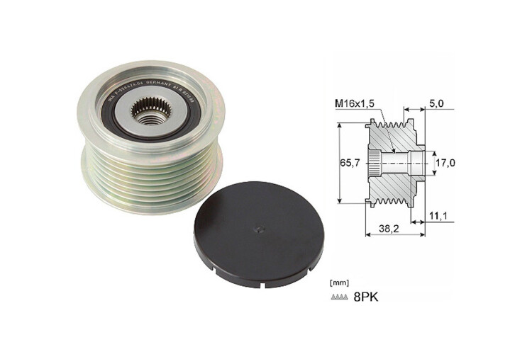 Polea Alternador Marcha Libre Man Camiones Tgs 26.480 / 28.360 / 28.440 / 28.480 / 31.360 15-25 Polea Alternador Marcha Libre Man Camiones Tgs 26.480 / 28.360 / 28.440 / 28.480 / 31.360 15-25