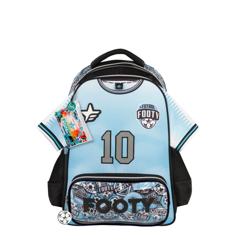 Mochila FOOTY Camiseta Futbol 18" Celeste