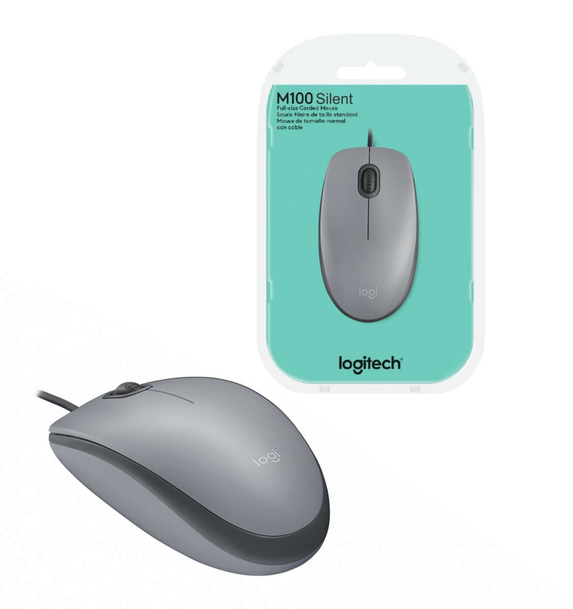 Mouse óPtico Logitech M110 Silent Silver 