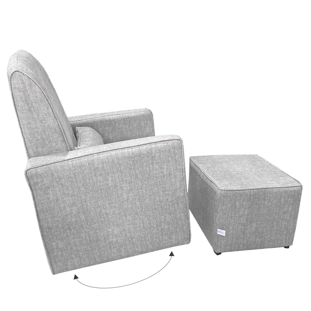 Sillón mecedor con apoyapiés Anny Gris