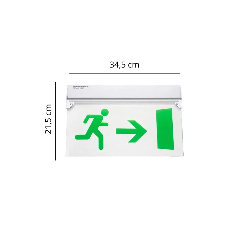 CARTEL DE SALIDA - DERECHA Cartel LED Emergencia Derecha