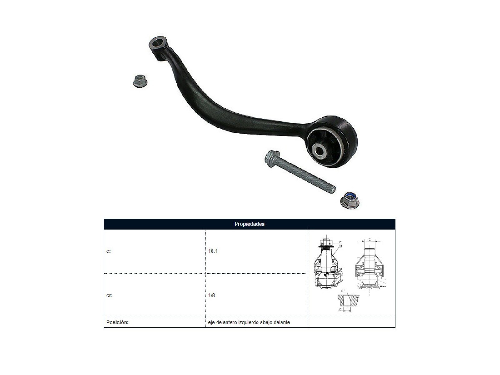 Brazo De Suspension BMW X3 Xdrive 20I / Sdrive 20I (F25)/X3 Xdrive 35I (F25)/X3 Xdrive 28I (F25) 11-17 Der 