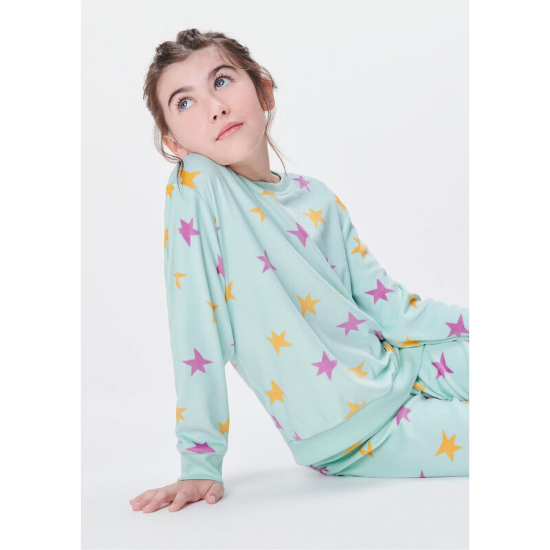 PIJAMA ML FEM VERDE LIMA