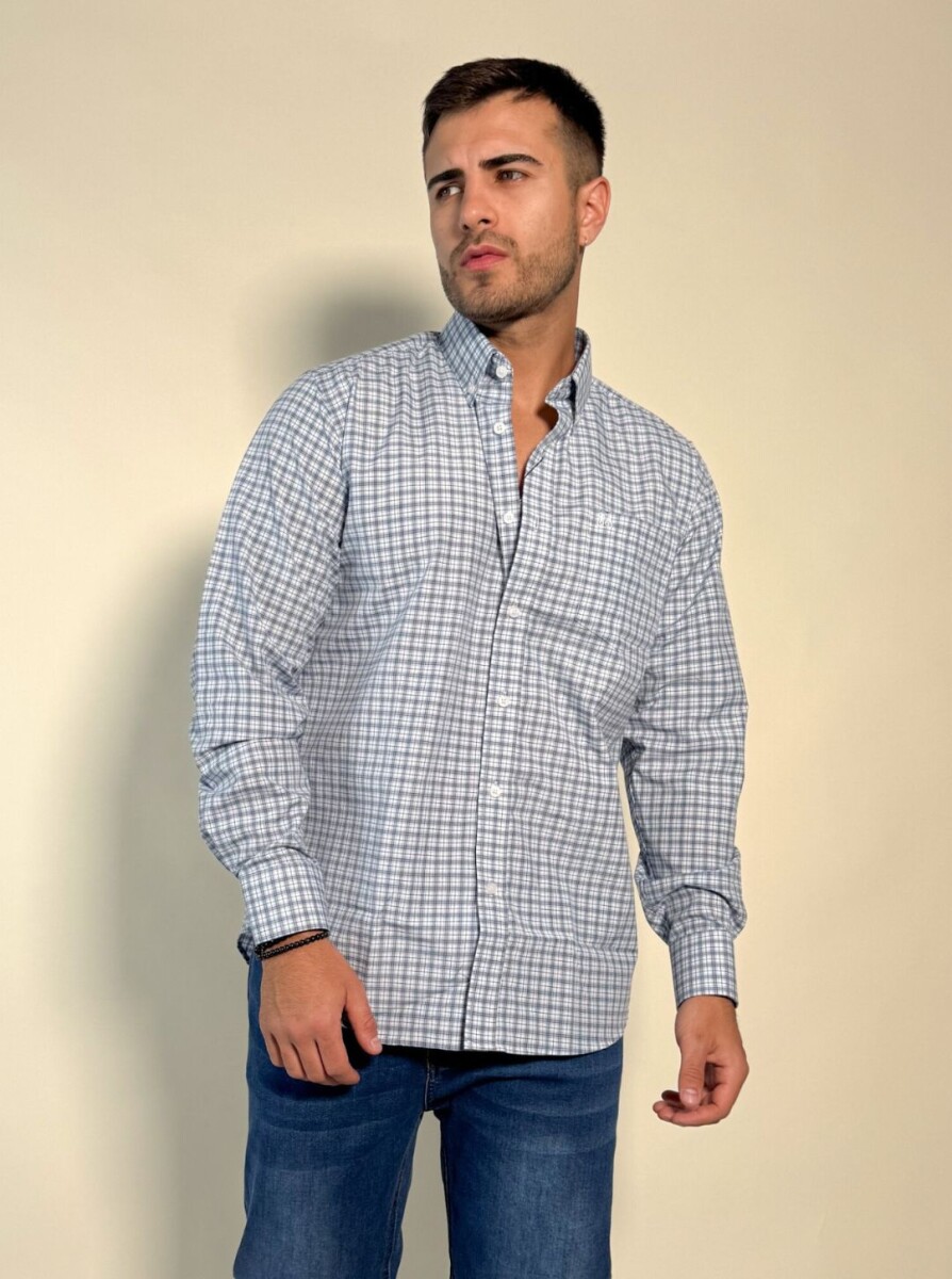 Camisa a cuadros Anubis - Celeste 