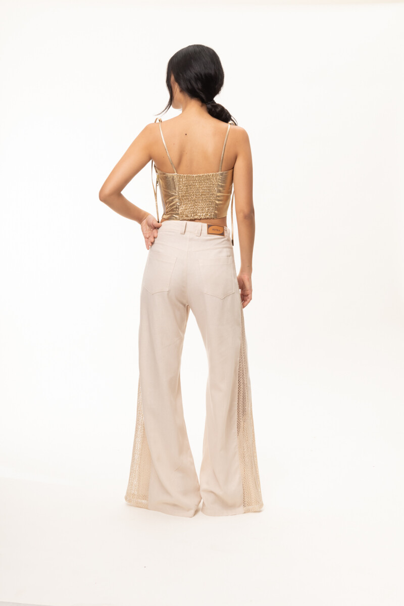 Pantalon Murra Beige Lurex