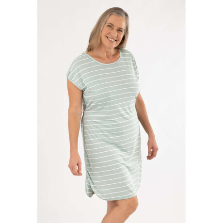 Vestido nautico rayas Gris melange