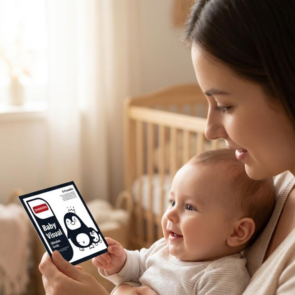 Set 32 tarjetas estimulación visual contraste para bebé Set 32 tarjetas estimulación visual contraste para bebé