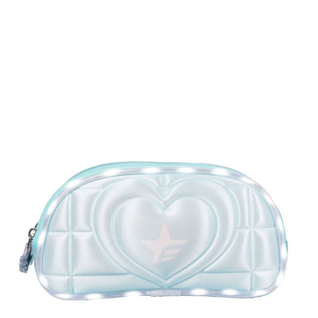 Cartuchera Footy Corazon Verde Agua