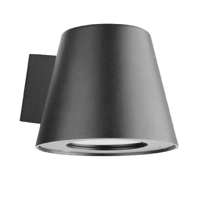 Artefacto de Pared Exterior Unidireccional Eco Top Luminaria de Pared Exterior Unidireccional Eco Top Negro