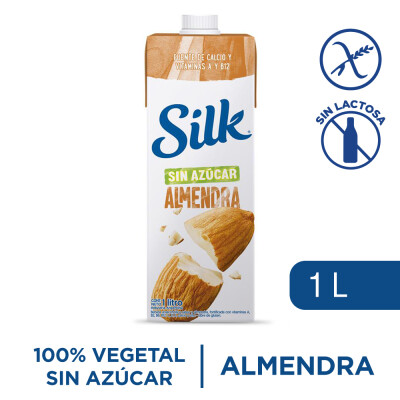 Leche Vegetal Silk Almendra sin azúcar 1L Bebida Silk Almendra S/a 1l