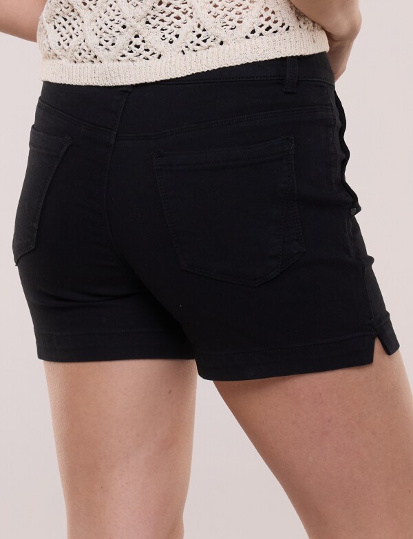 Short De Jean Elastizado Tiro Alto NEGRO