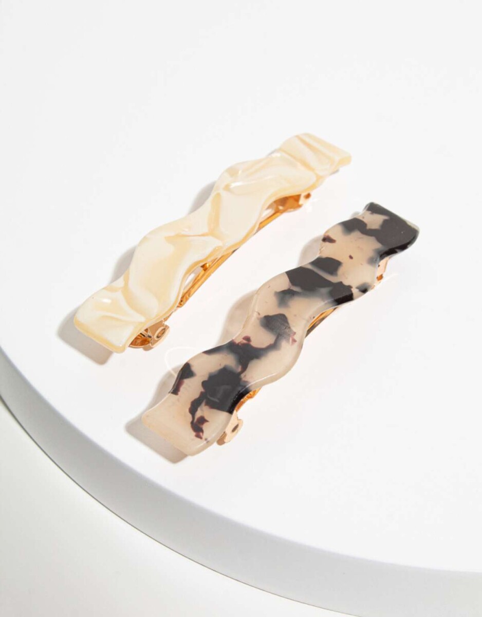 Hebillas Francesas Carey - Combinacion Marmol 