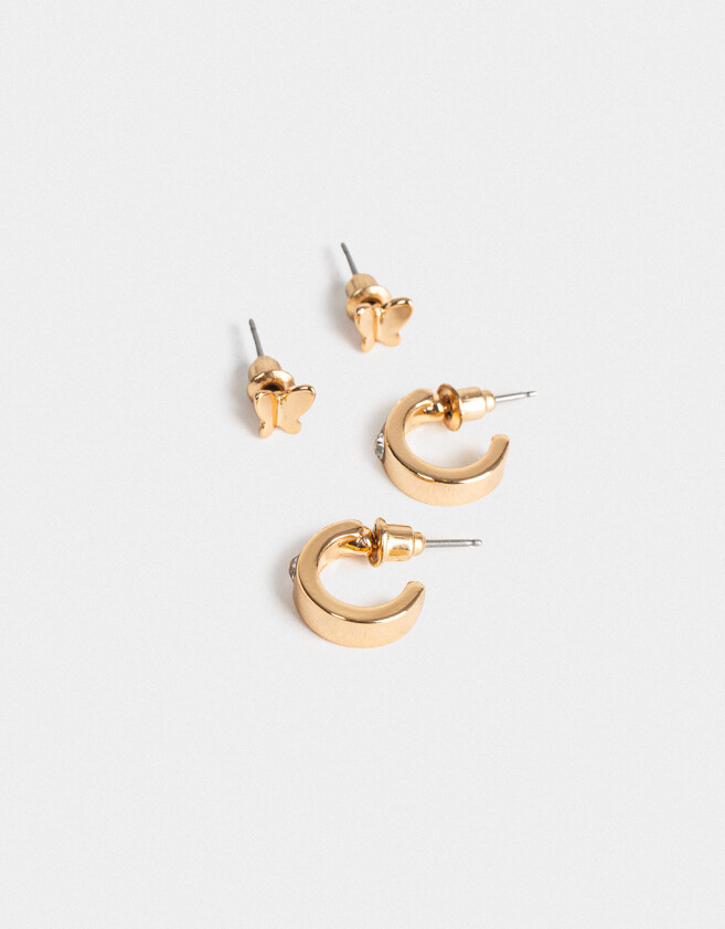 Adicionales Bañada en Oro Aros Sets Bañado En Oro - Dorado