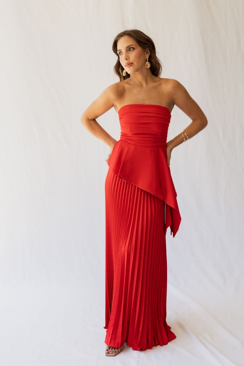 FALDA OLIVIA MAXI ROUGE FALDA OLIVIA MAXI ROUGE