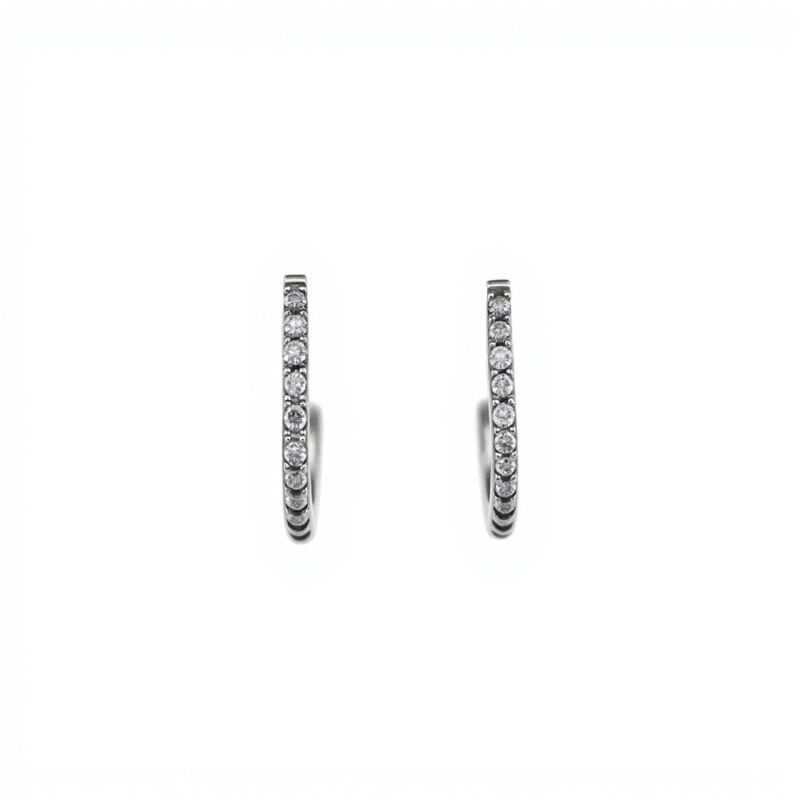 Caravanas Aro-Plata 925-Piedra zirconia-CA3019 conpiedra
