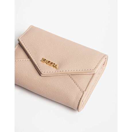 Billetera Con Solapa Rosa Piel