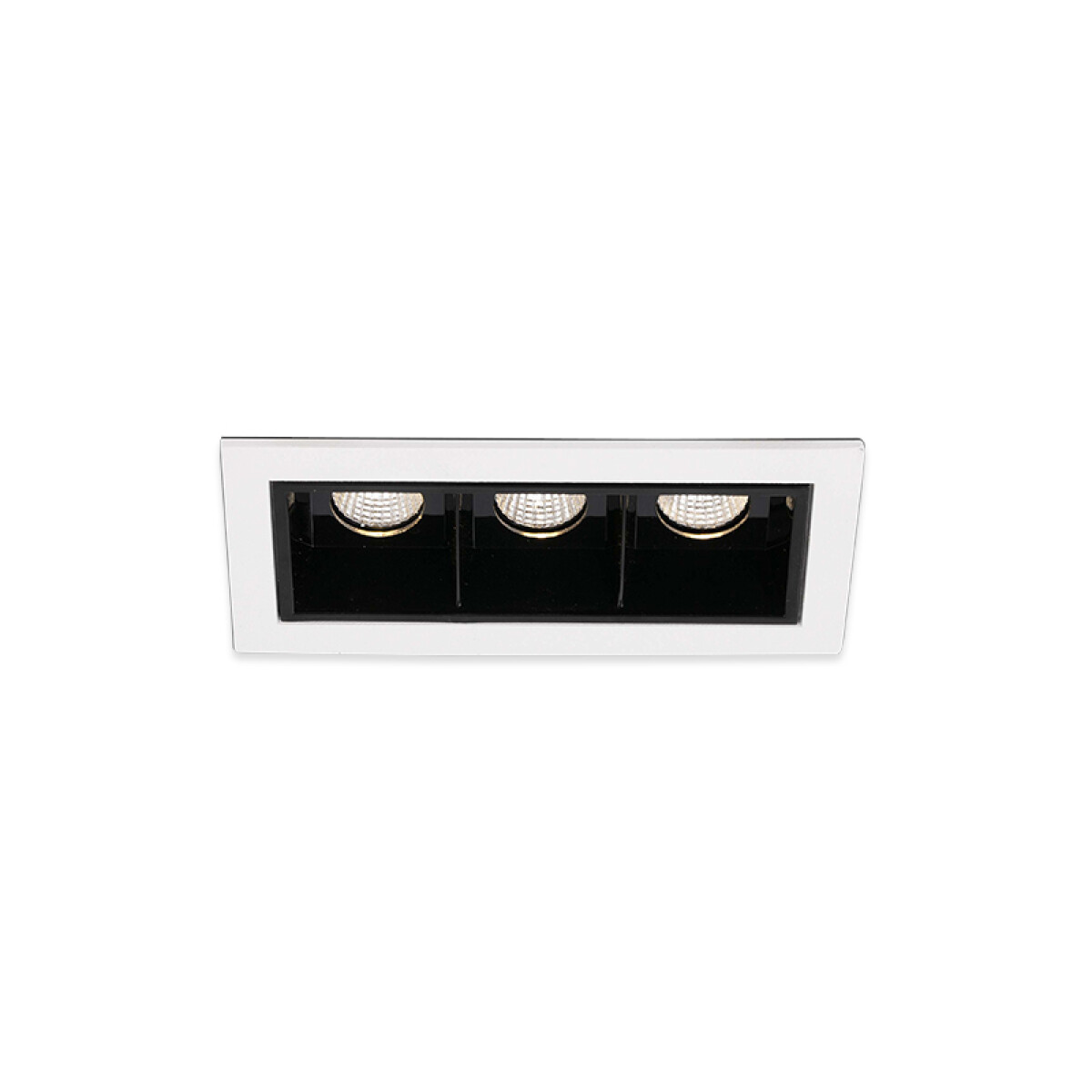 Downlight rectangular 3 LED 6W 630Lm luz cálida - FA2154 