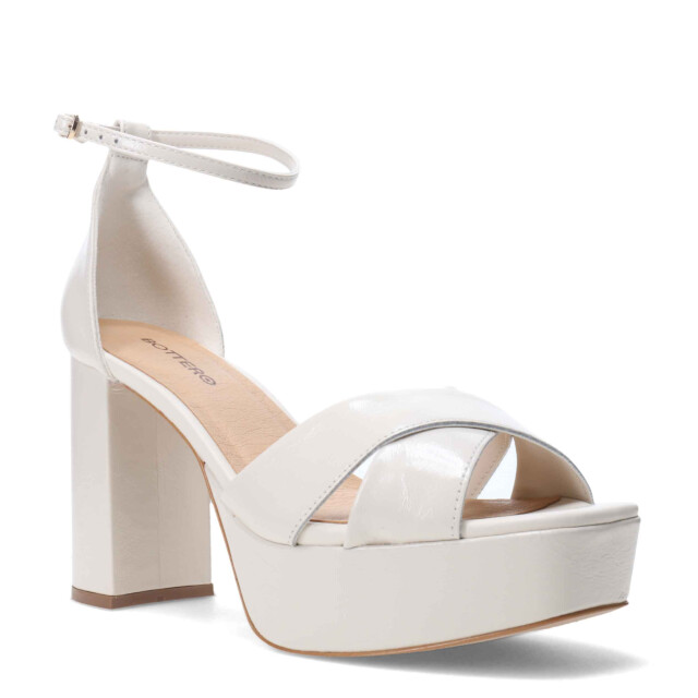 Sandalia de Mujer Bottero taco y plataforma Blanco Hueso