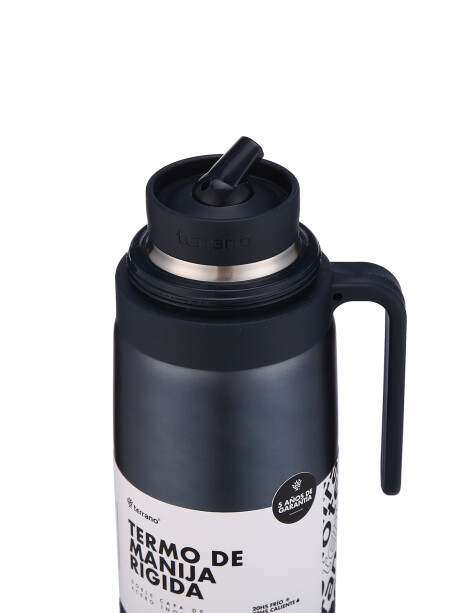 Termo 1Lt. Premium Manija Rigida Azul Metalizado