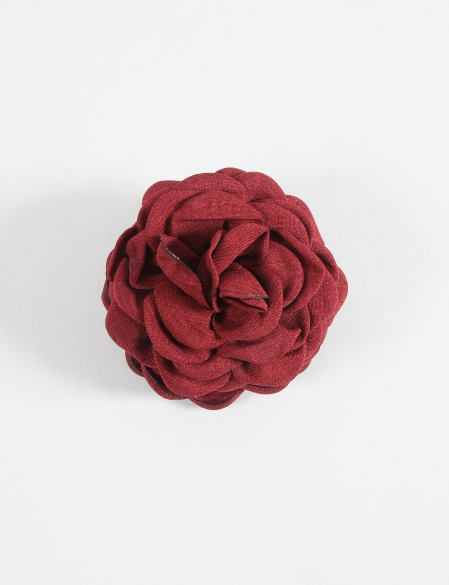 Broche de tela - rojo 
