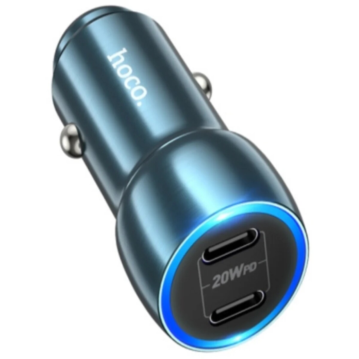 Hoco cargador de auto Tough 2 USB-C 40W Grey 