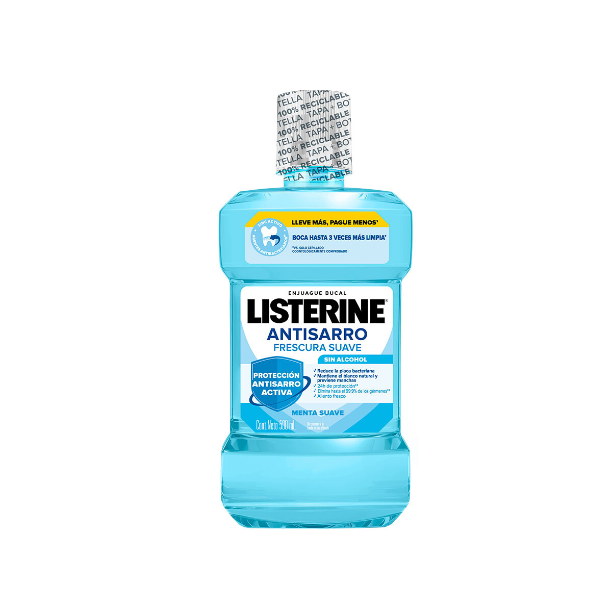 Enjuague Bucal Listerine Antisarro Zero 500 Ml. 