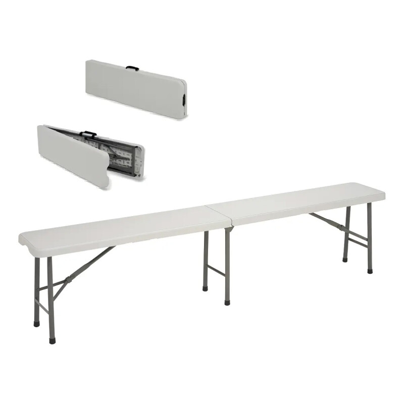 BANCO PLEGABLE PVC BLANCO JARDIN 1.80MT BANCO PLEGABLE PVC BLANCO JARDIN 1.80MT
