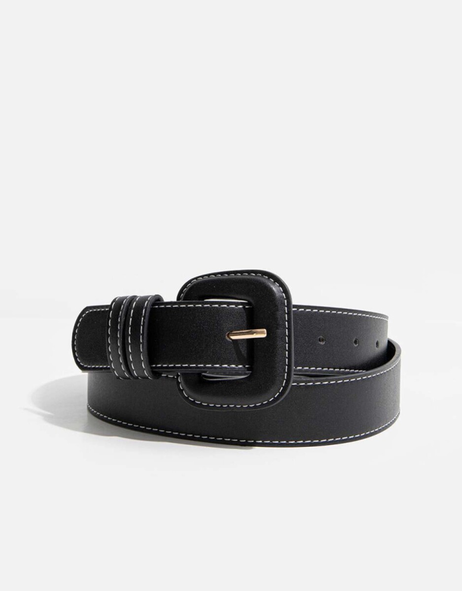 Cinturón Con Hebilla - Negro 