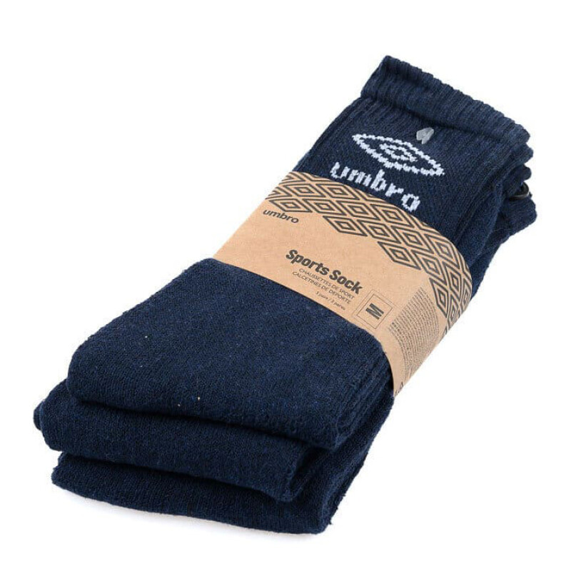 Medias Unisex Umbro x3 Sport Azul Marino