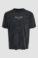 Camiseta Estampada Con Lavado Black