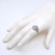 Anillo oro 18k blanco y platino, brillantes y diamantes Anillo oro 18k blanco y platino, brillantes y diamantes