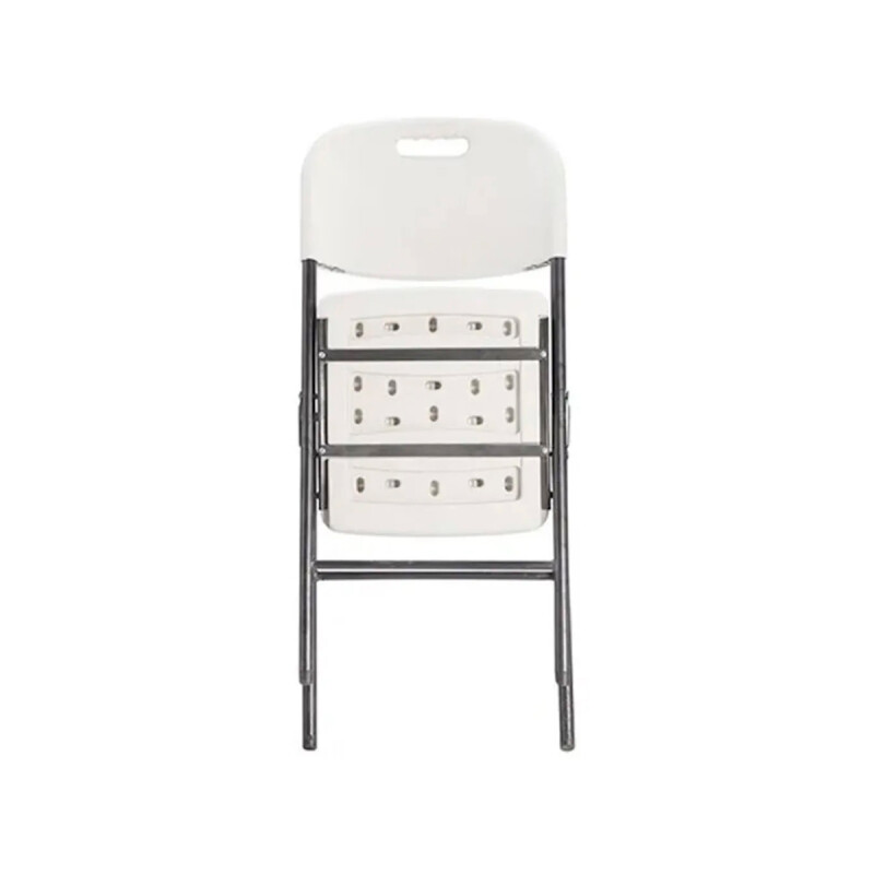 Silla Plegable Metálica Pvc Hdpe BLANCO