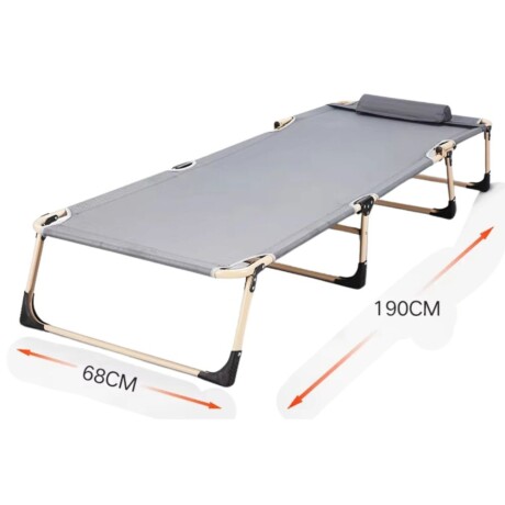 Catre cama plegable para camping 68cm Gris/Beige