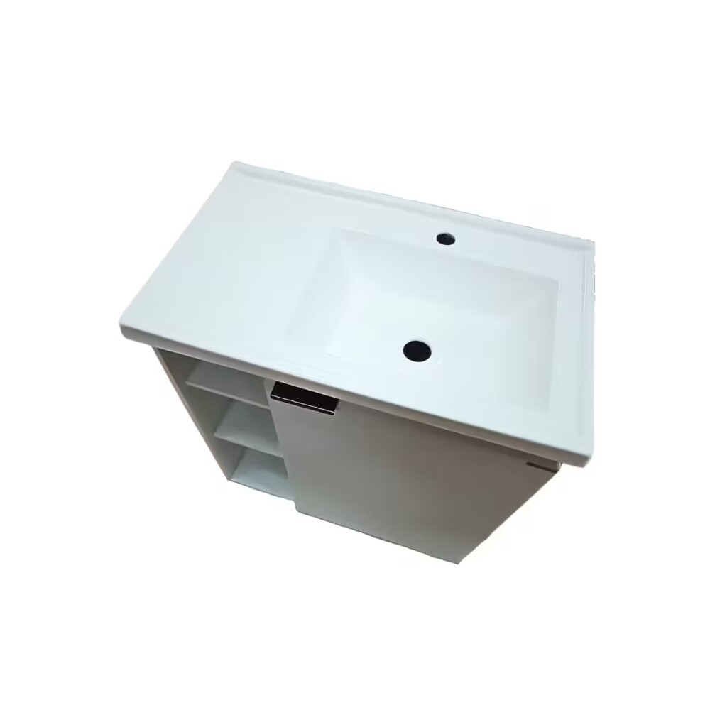 Mueble de baño suspendido Hortensia Blanco 62 cm con bacha de resina Mueble De Baño Suspendido Hortensia Blanco 62 Cm Con Bacha De Resina