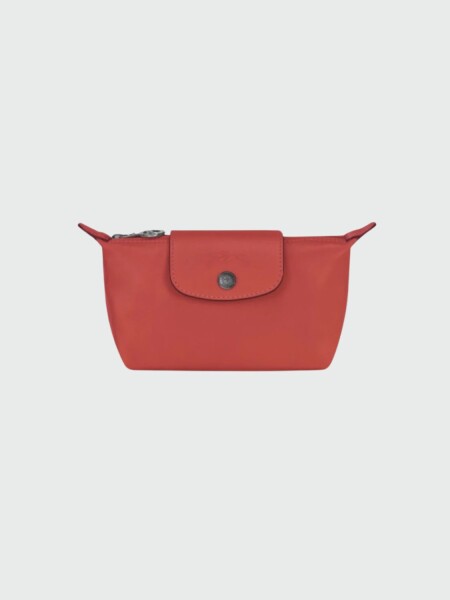 Longchamp -Neceser de cuero con cierre, Le pliage Cuir Naranja