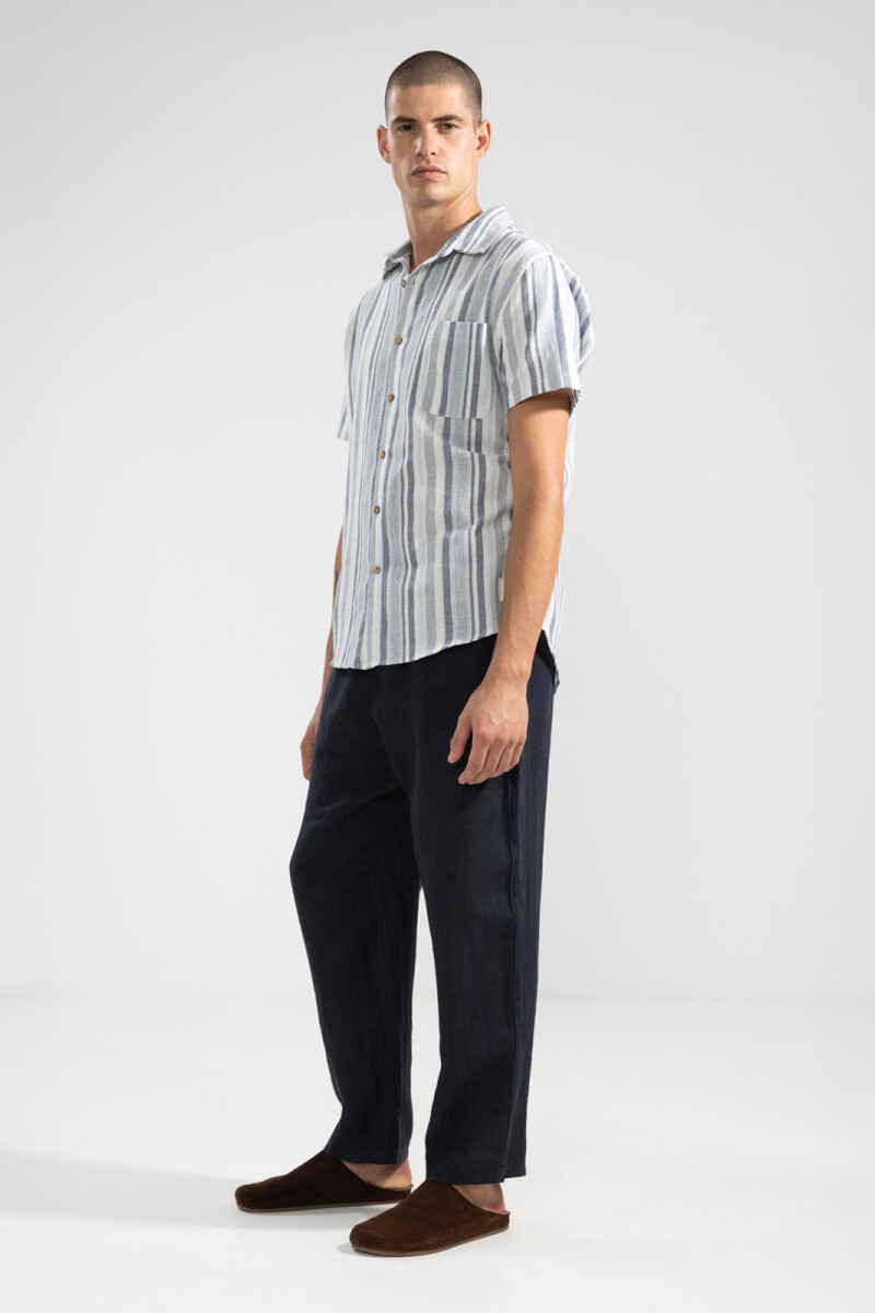 FEDE SHORT SLEEVE SHIRT STRIPE Blue