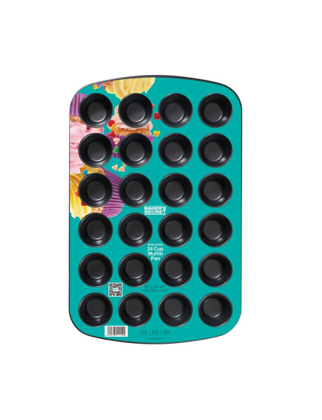 MOLDE MINI MUFFIN X24 240.3X25.8X2.5CM,0.5MM NEGRO MOLDE MINI MUFFIN X24 240.3X25.8X2.5CM,0.5MM NEGRO