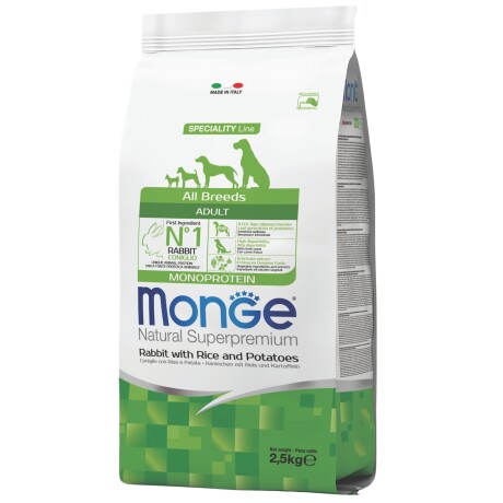 MONGE PERRO ADULT RABBIT 2.5 KG Monge Perro Adult Rabbit 2.5 Kg