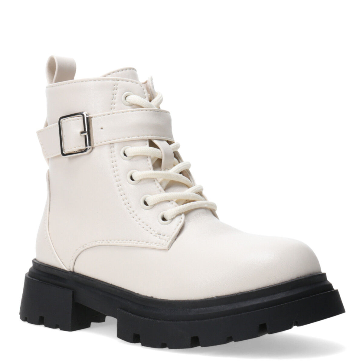 Bota KASTRE acordonada y con cierre MINI MissCarol - Off White 