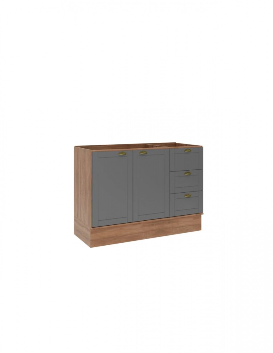 Bajo Mesada Americana 120cm Gris 2386 
