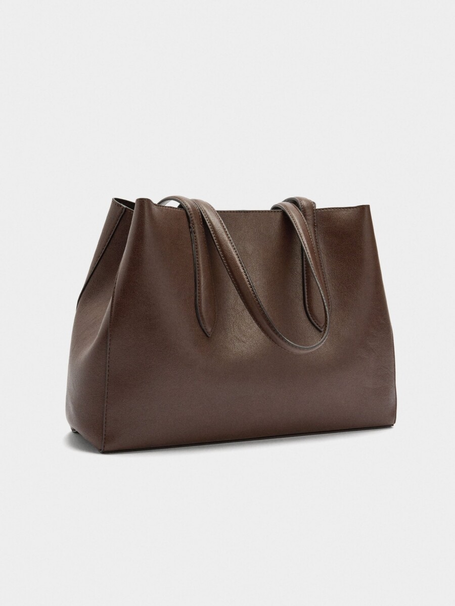 Bolso Shopper Liso marron