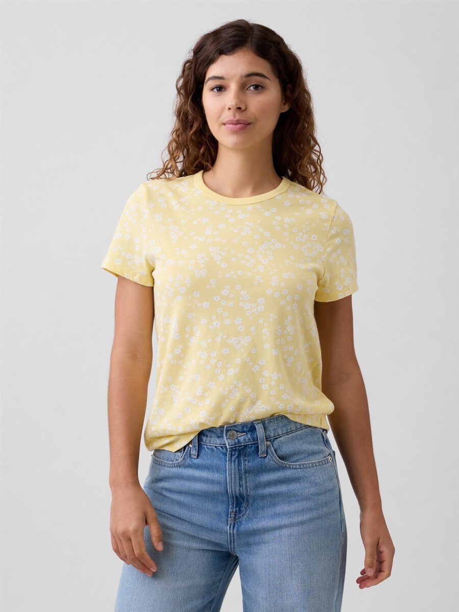 Remera Manga Corta Mujer - Sp Yellow Floral 