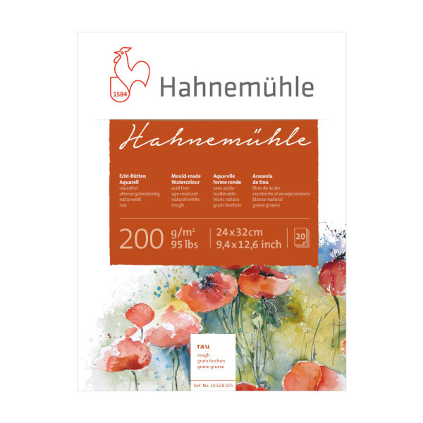 Block Acuarela - Hahnemühle 200 g/m² 24x32