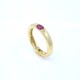 Anillo en oro 18k bombé con rubí legítimo oval Anillo en oro 18k bombé con rubí legítimo oval