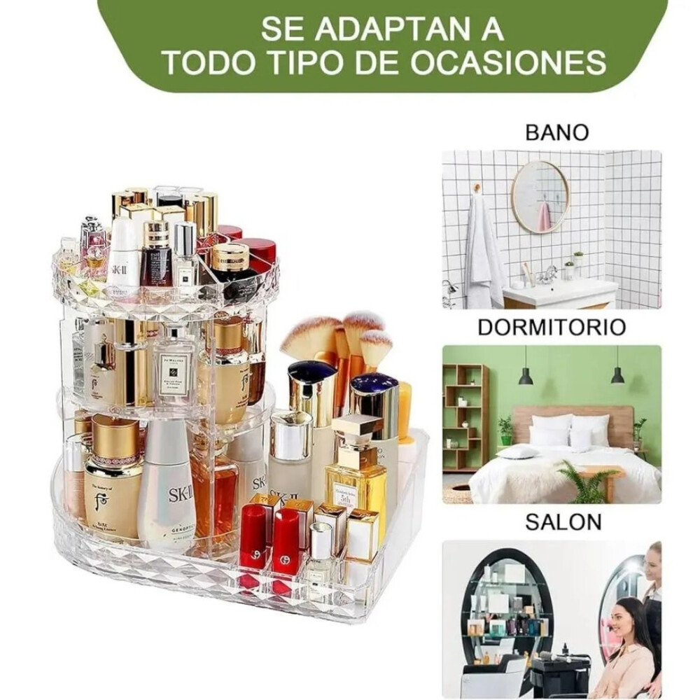 Organizador De Maquillaje con base giratoria 360° Organizador De Maquillaje con base giratoria 360°