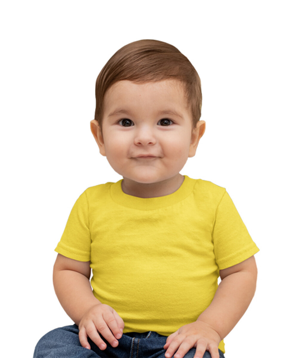 Camiseta a la base bebé - Amarillo canario 